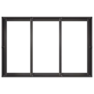 Ζαρντινιέρα Μαύρη 120x80x40 εκ. από Χάλυβα