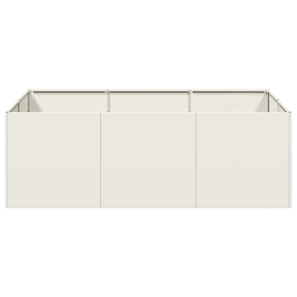 Ζαρντινιέρα Λευκή 120x80x40 εκ. από Χάλυβα - Pakobazaar
