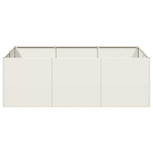 Ζαρντινιέρα Λευκή 120x80x40 εκ. από Χάλυβα - Pakobazaar