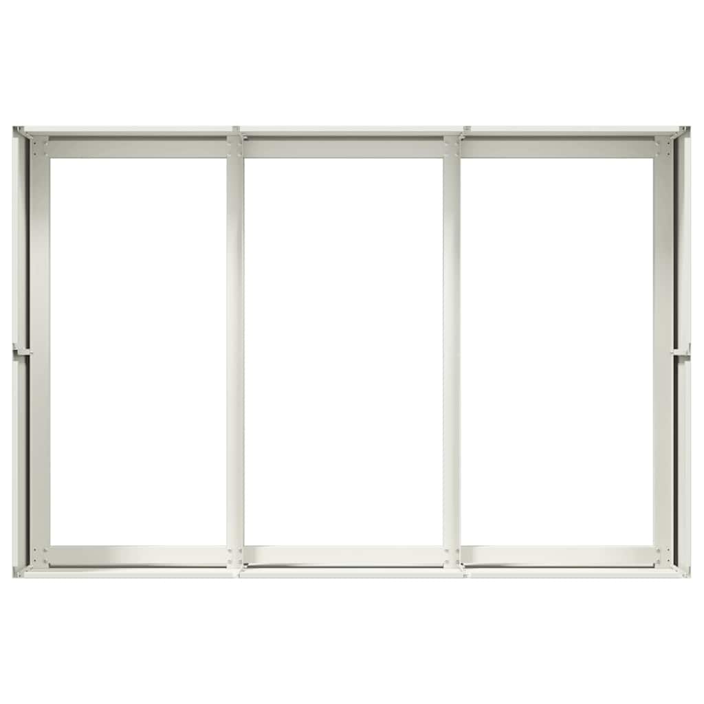 Ζαρντινιέρα Λευκή 120x80x40 εκ. από Χάλυβα - Pakobazaar