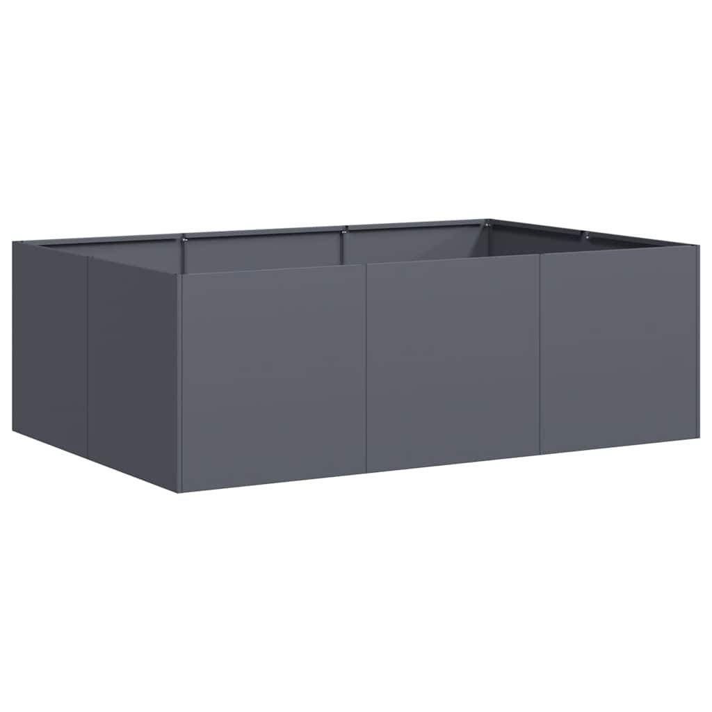 Ζαρντινιέρα Ανθρακί 120x80x40 εκ. από Χάλυβα - Pakobazaar