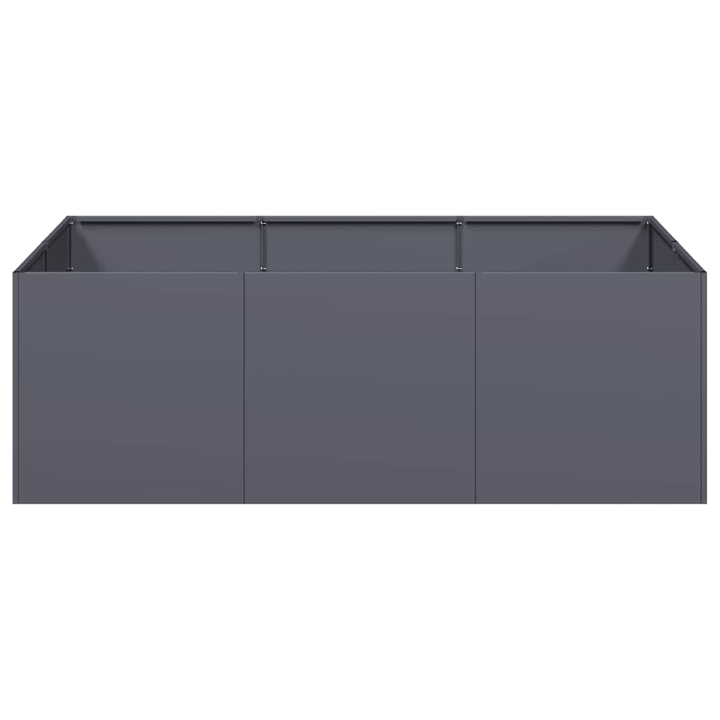 Ζαρντινιέρα Ανθρακί 120x80x40 εκ. από Χάλυβα - Pakobazaar