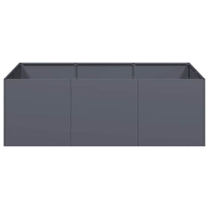 Ζαρντινιέρα Ανθρακί 120x80x40 εκ. από Χάλυβα - Pakobazaar
