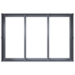 Ζαρντινιέρα Ανθρακί 120x80x40 εκ. από Χάλυβα - Pakobazaar