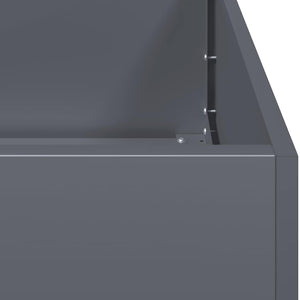 Ζαρντινιέρα Ανθρακί 120x80x40 εκ. από Χάλυβα - Pakobazaar