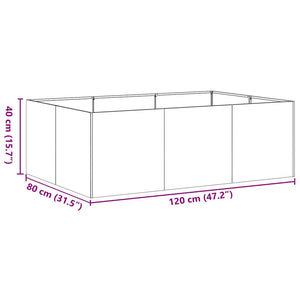 Ζαρντινιέρα Ανθρακί 120x80x40 εκ. από Χάλυβα - Pakobazaar