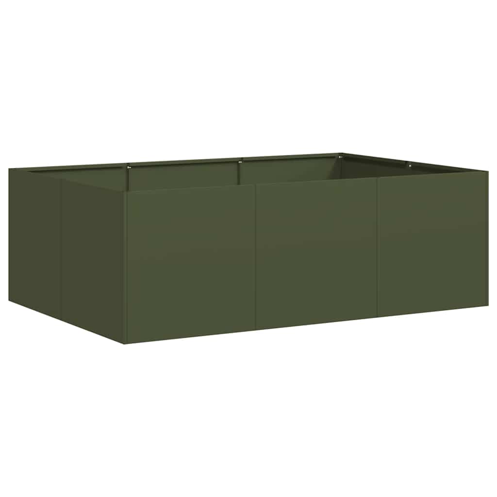 Ζαρντινιέρα Λαδί 120x80x40 εκ. από Χάλυβα