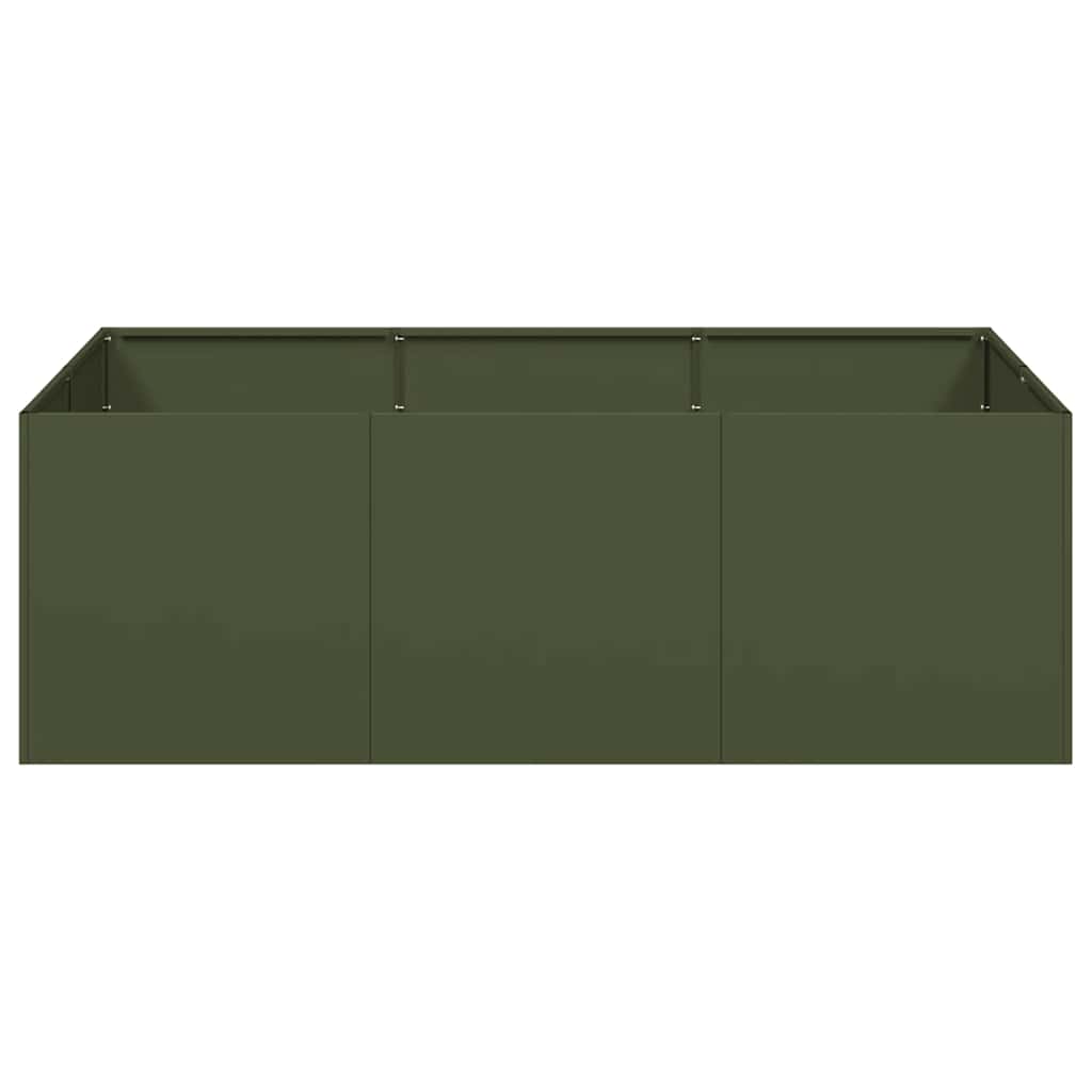 Ζαρντινιέρα Λαδί 120x80x40 εκ. από Χάλυβα