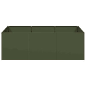 Ζαρντινιέρα Λαδί 120x80x40 εκ. από Χάλυβα