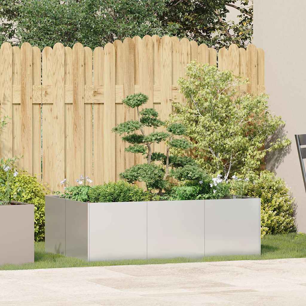Ζαρντινιέρα 120x80x40 εκ. από Ανοξείδωτο Ατσάλι - Pakobazaar