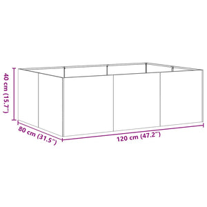 Ζαρντινιέρα 120x80x40 εκ. από Γαλβανισμένο Ατσάλι