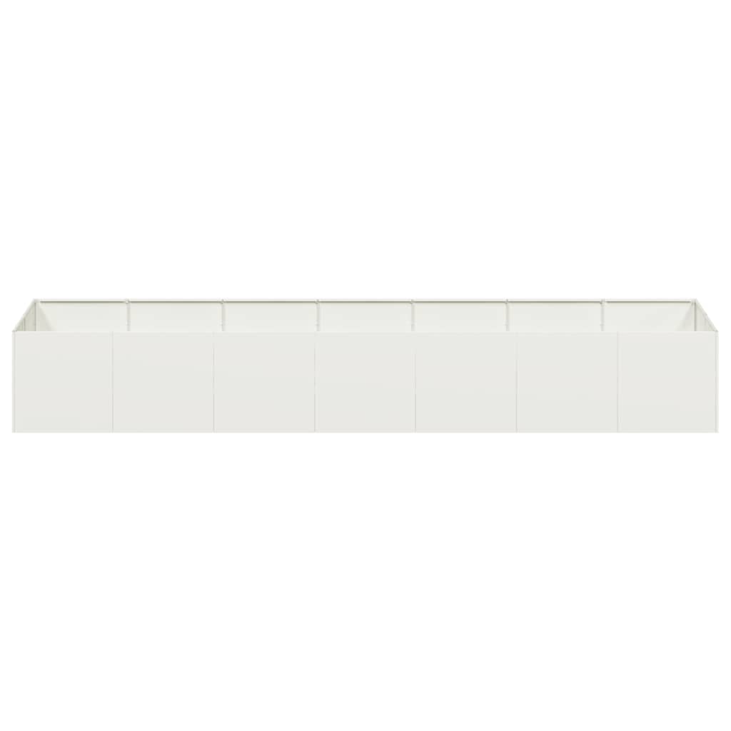 Ζαρντινιέρα Λευκή 280x80x40 εκ. από Χάλυβα - Pakobazaar