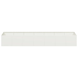 Ζαρντινιέρα Λευκή 280x80x40 εκ. από Χάλυβα - Pakobazaar
