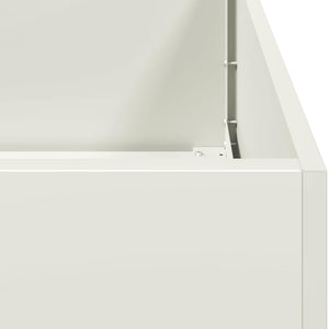 Ζαρντινιέρα Λευκή 360x80x40 εκ. από Χάλυβα
