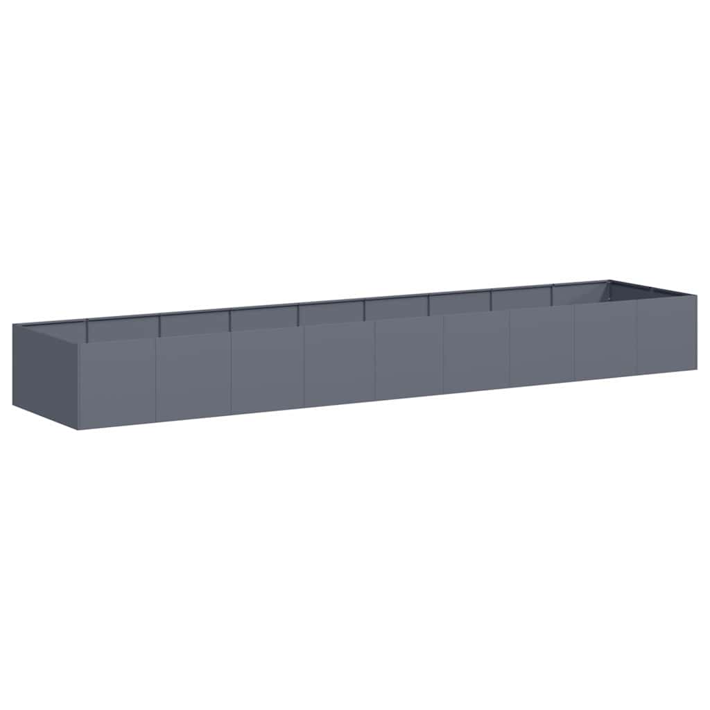 Ζαρντινιέρα Ανθρακί 360x80x40 εκ. από Χάλυβα - Pakobazaar
