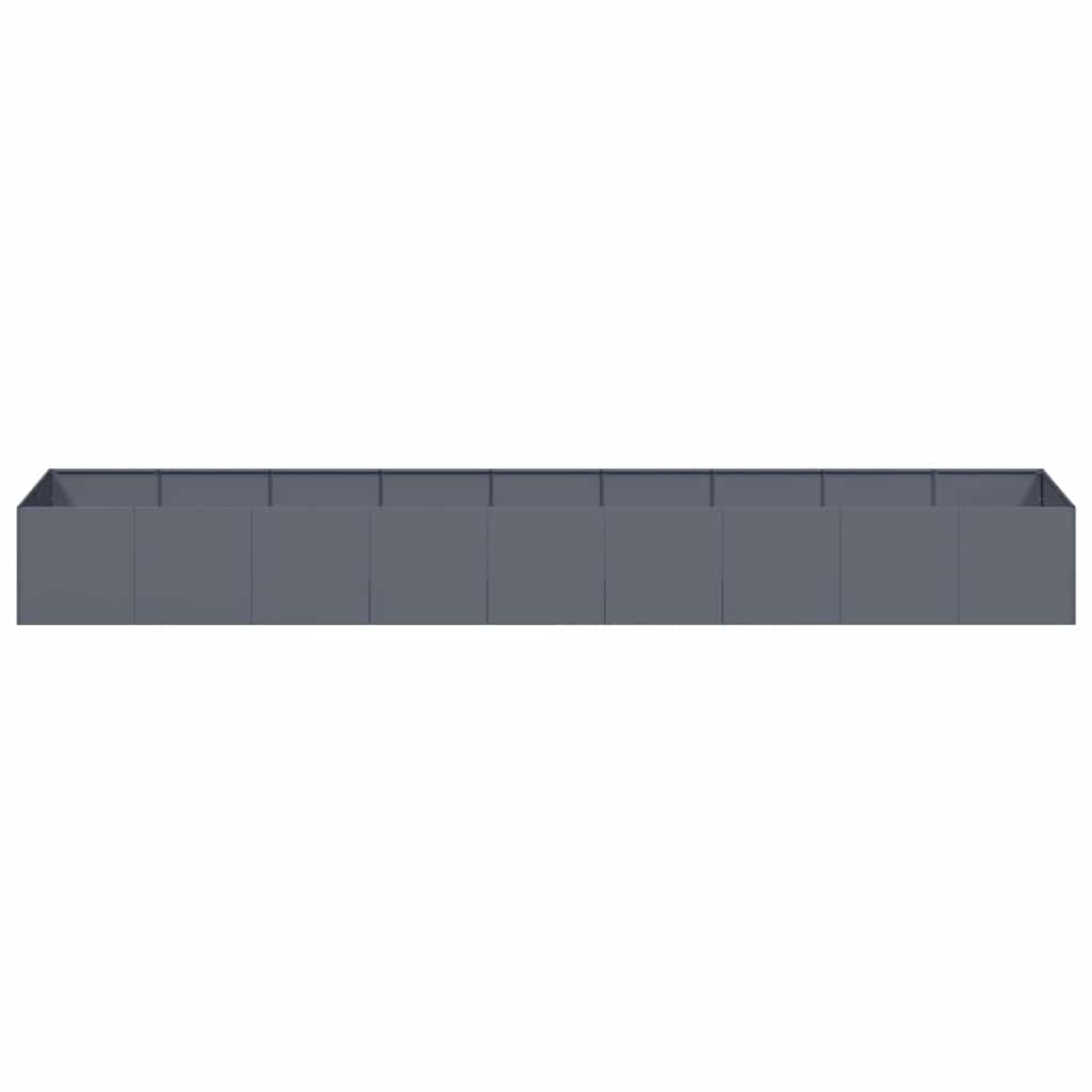 Ζαρντινιέρα Ανθρακί 360x80x40 εκ. από Χάλυβα - Pakobazaar