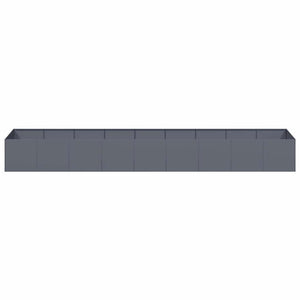 Ζαρντινιέρα Ανθρακί 360x80x40 εκ. από Χάλυβα - Pakobazaar