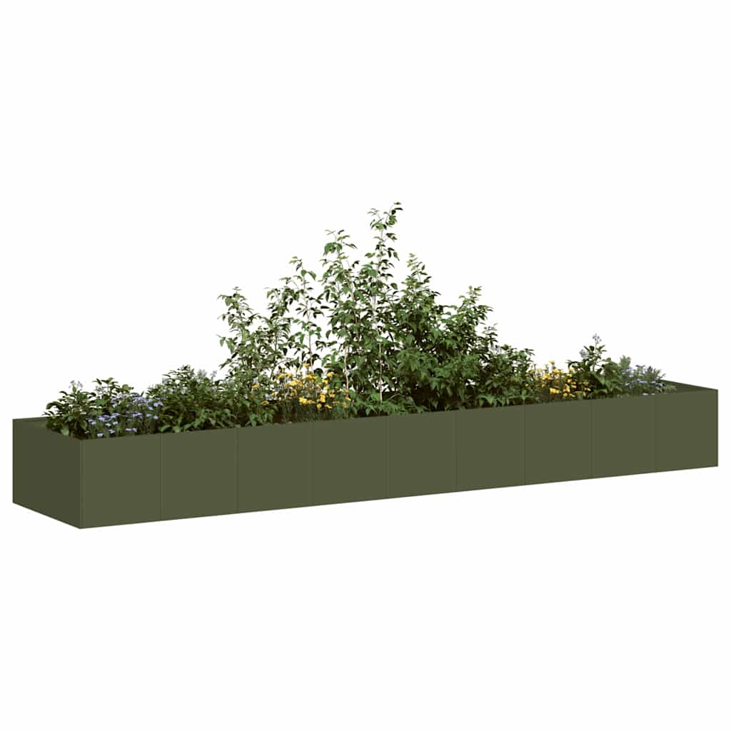 Ζαρντινιέρα Λαδί 360x80x40 εκ. από Χάλυβα - Pakobazaar