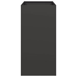Ζαρντινιέρα Μαύρη 40x80x80 εκ. από Χάλυβα