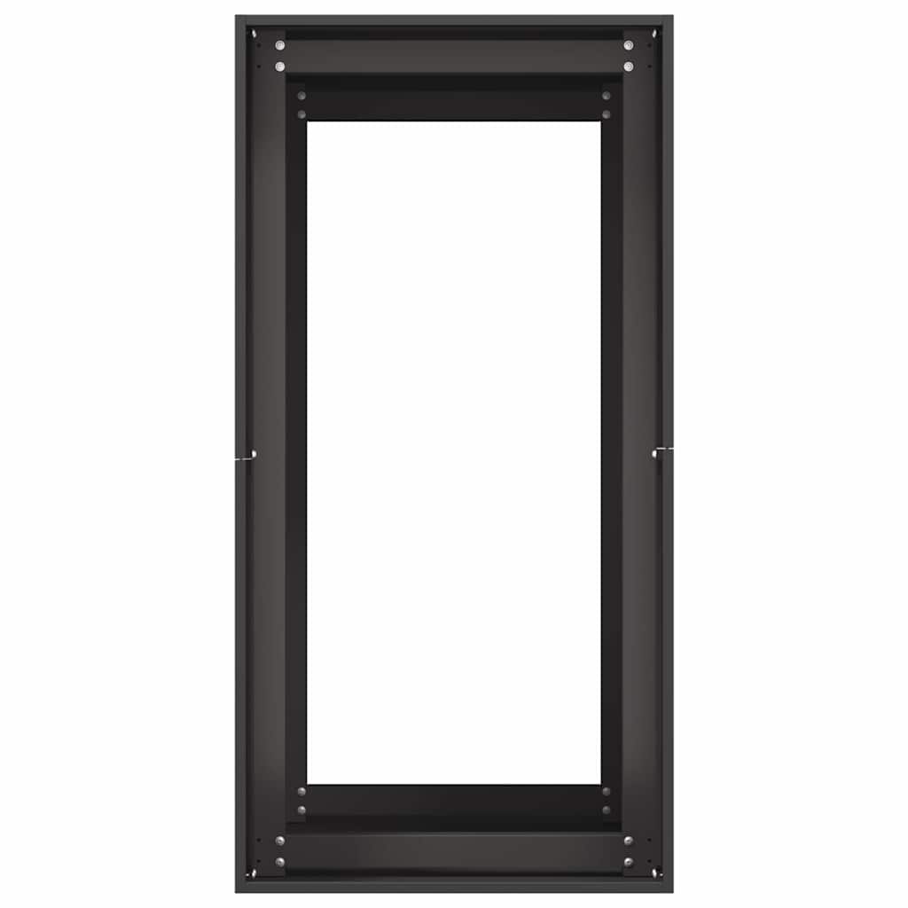 Ζαρντινιέρα Μαύρη 40x80x80 εκ. από Χάλυβα