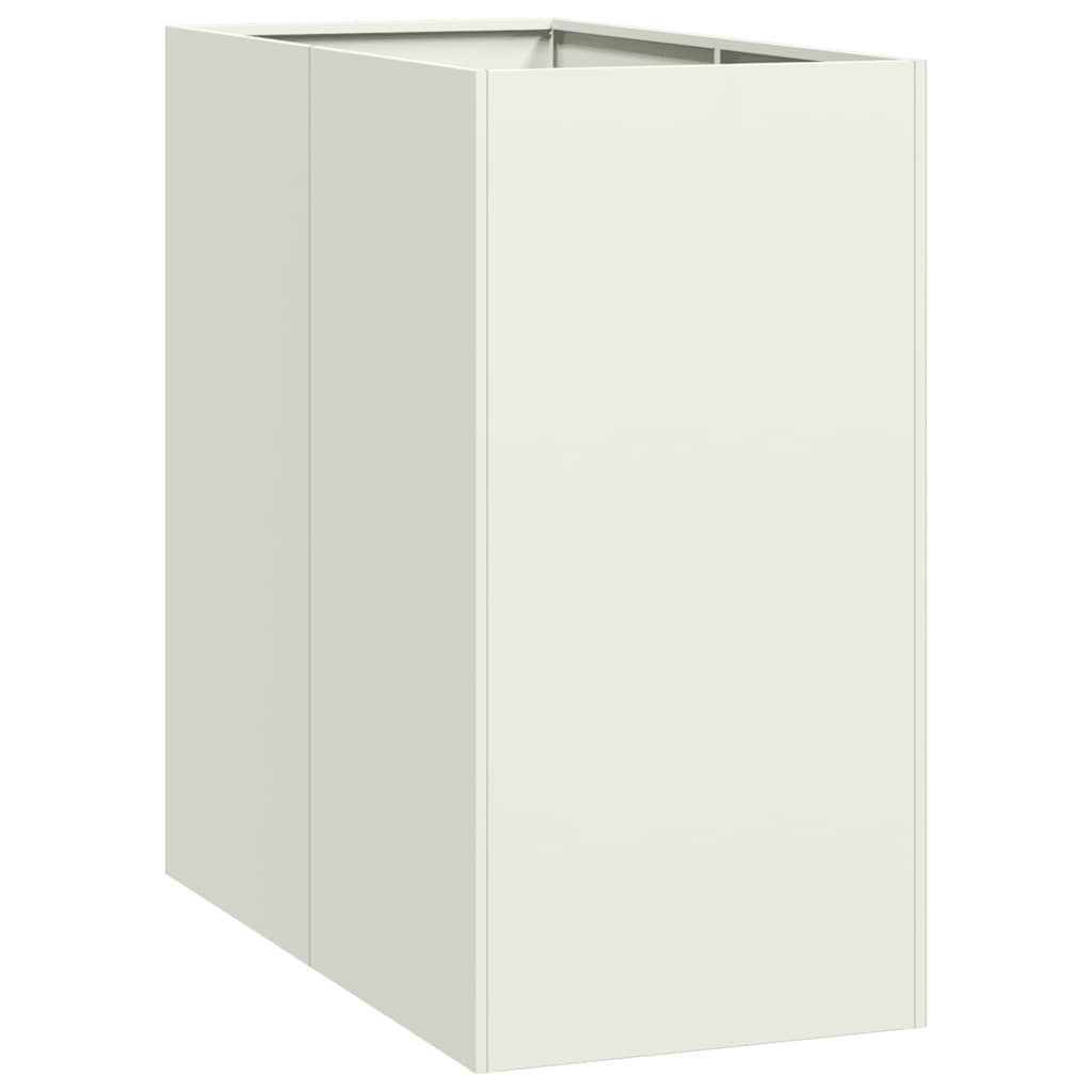 Ζαρντινιέρα Λευκή 40x80x80 εκ. από Χάλυβα