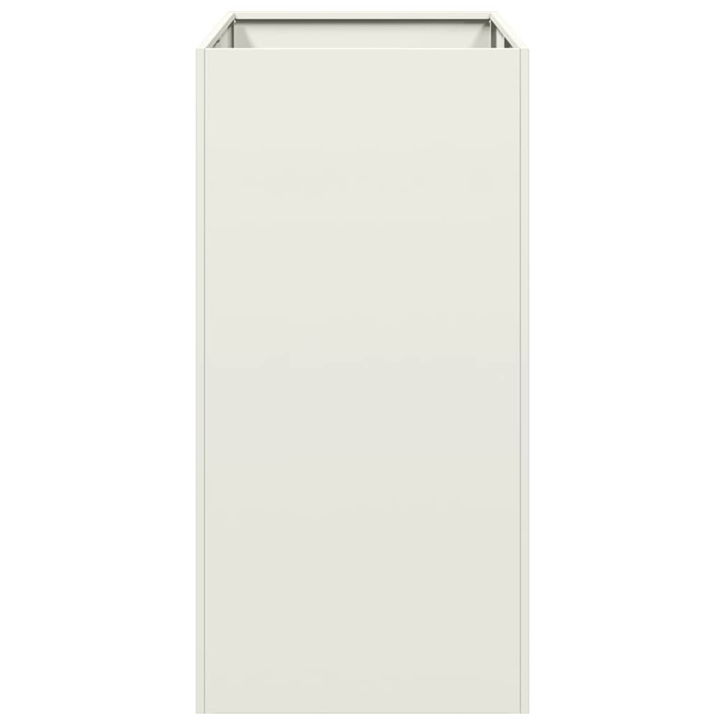 Ζαρντινιέρα Λευκή 40x80x80 εκ. από Χάλυβα