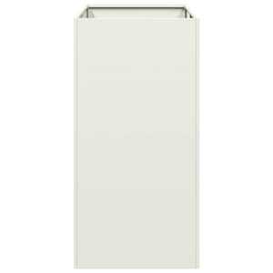Ζαρντινιέρα Λευκή 40x80x80 εκ. από Χάλυβα