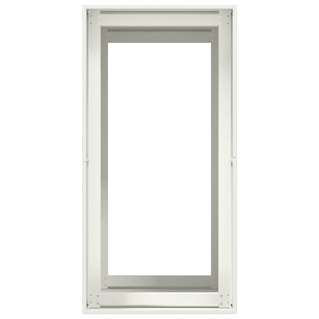 Ζαρντινιέρα Λευκή 40x80x80 εκ. από Χάλυβα