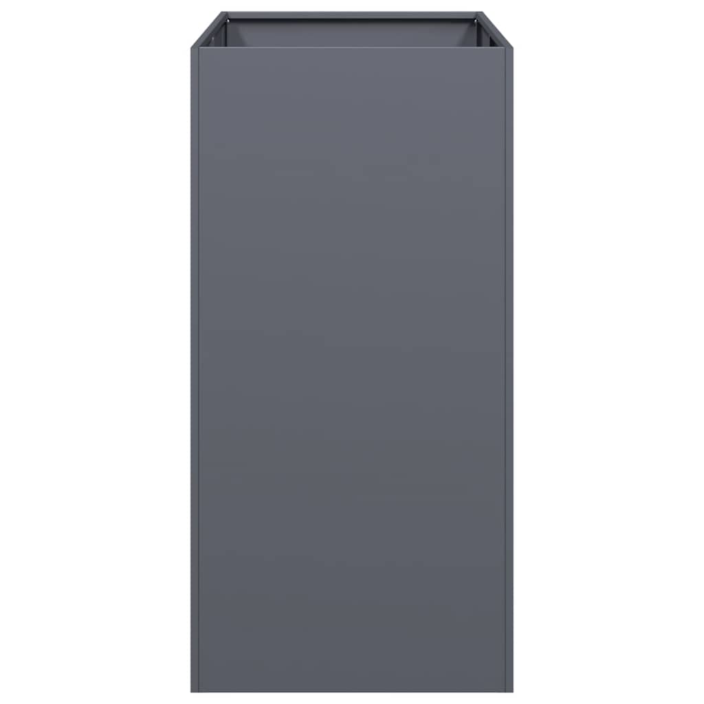 Ζαρντινιέρα Ανθρακί 40x80x80 εκ. από Χάλυβα