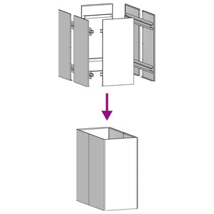 Ζαρντινιέρα 40x80x80 εκ. από Γαλβανισμένο Ατσάλι