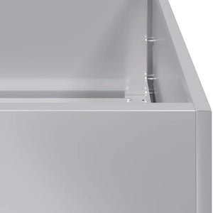 Ζαρντινιέρα 40x80x80 εκ. από Γαλβανισμένο Ατσάλι