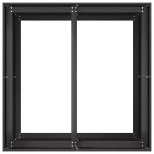 Ζαρντινιέρα Μαύρη 80x80x80 εκ. από Χάλυβα - Pakobazaar
