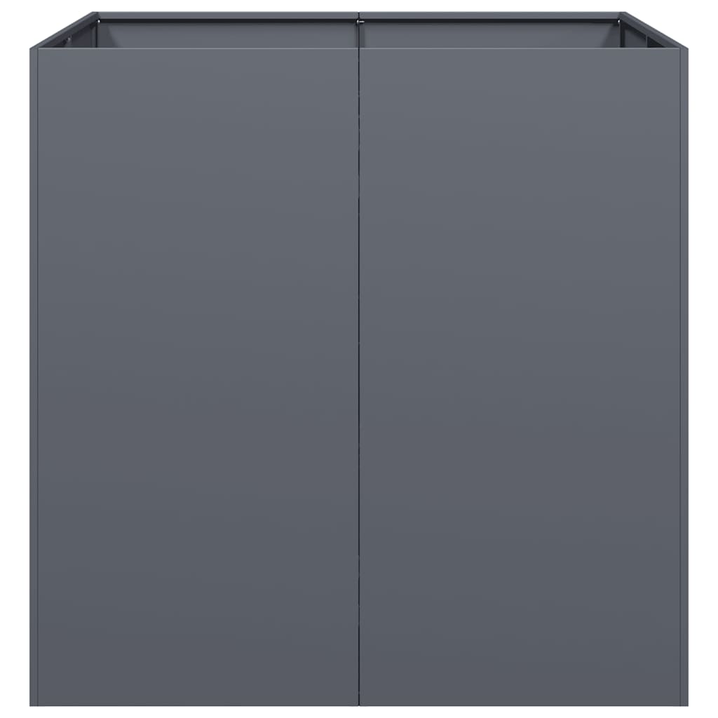 Ζαρντινιέρα Ανθρακί 80x80x80 εκ. από Χάλυβα