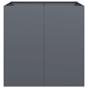 Ζαρντινιέρα Ανθρακί 80x80x80 εκ. από Χάλυβα