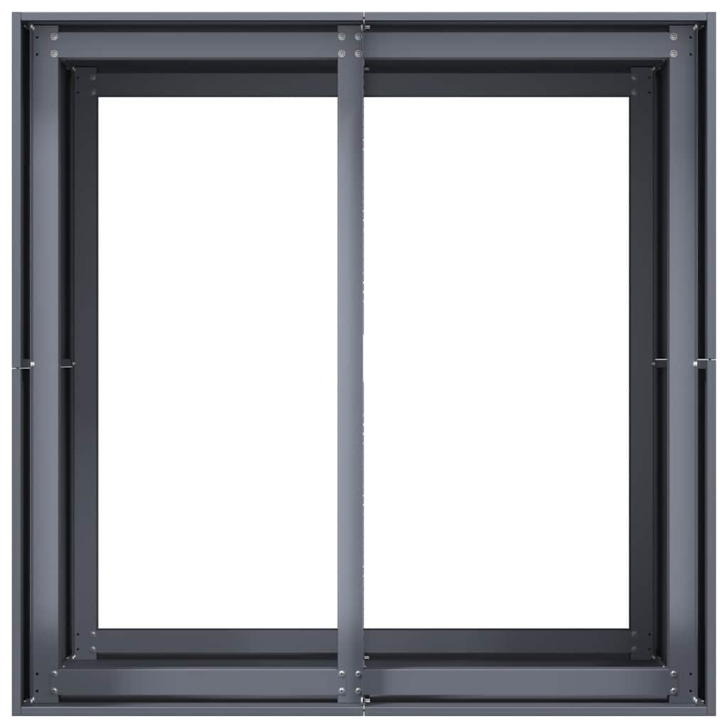 Ζαρντινιέρα Ανθρακί 80x80x80 εκ. από Χάλυβα