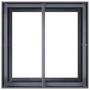 Ζαρντινιέρα Ανθρακί 80x80x80 εκ. από Χάλυβα