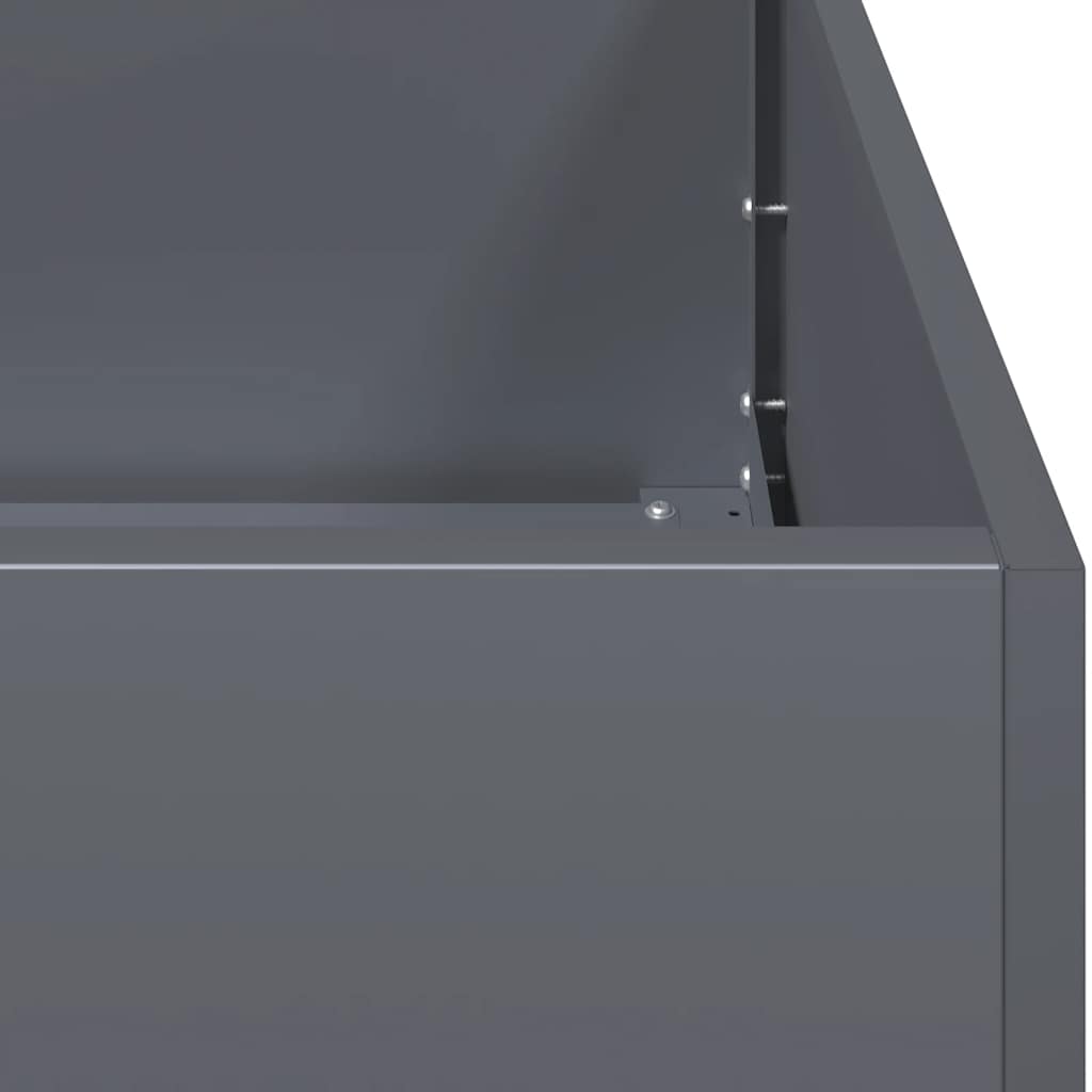 Ζαρντινιέρα Ανθρακί 80x80x80 εκ. από Χάλυβα