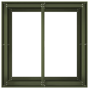 Ζαρντινιέρα Λαδί 80x80x80 εκ. από Χάλυβα