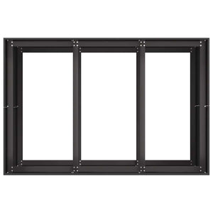Ζαρντινιέρα Μαύρη 120x80x80 εκ. από Χάλυβα