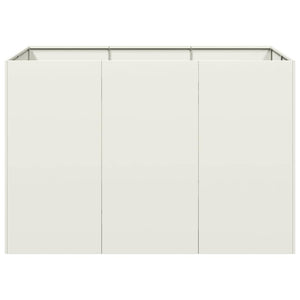 Ζαρντινιέρα Λευκή 120x80x80 εκ. από Χάλυβα - Pakobazaar