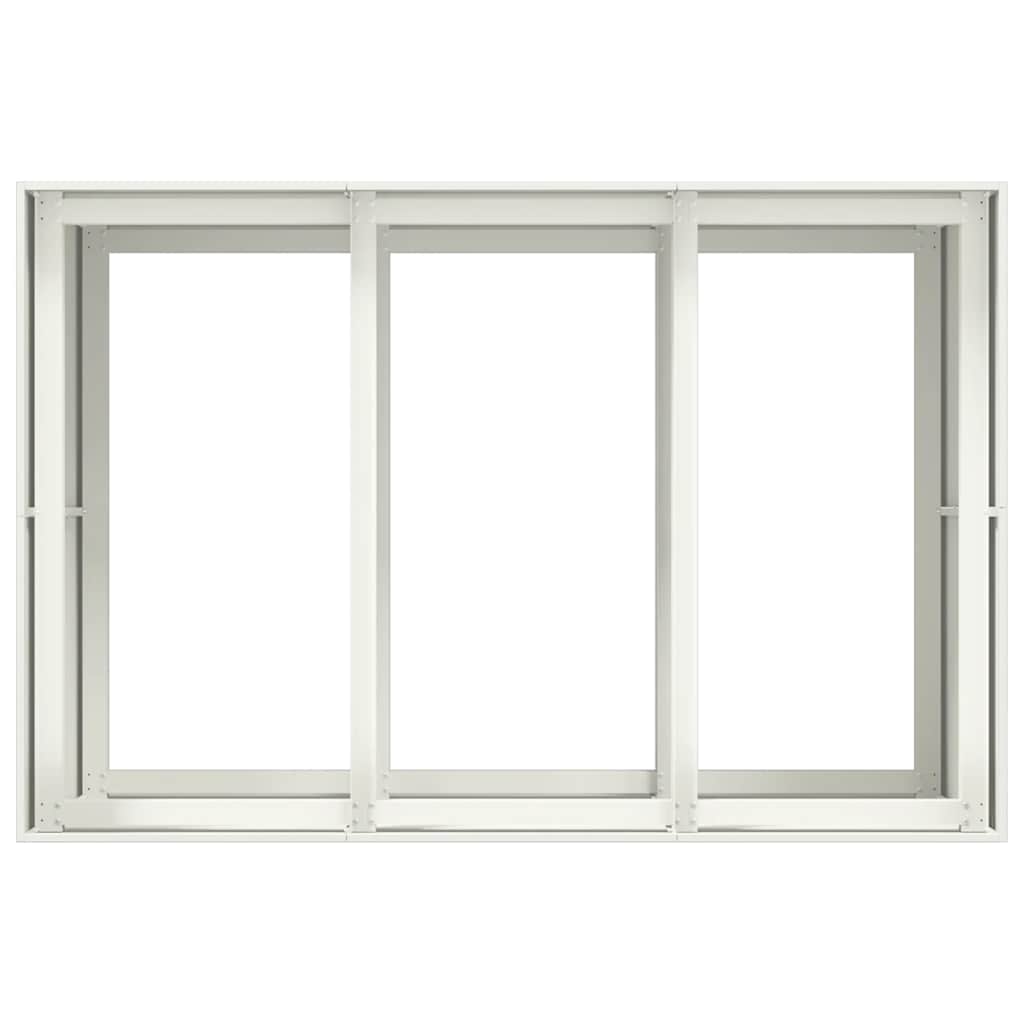 Ζαρντινιέρα Λευκή 120x80x80 εκ. από Χάλυβα - Pakobazaar