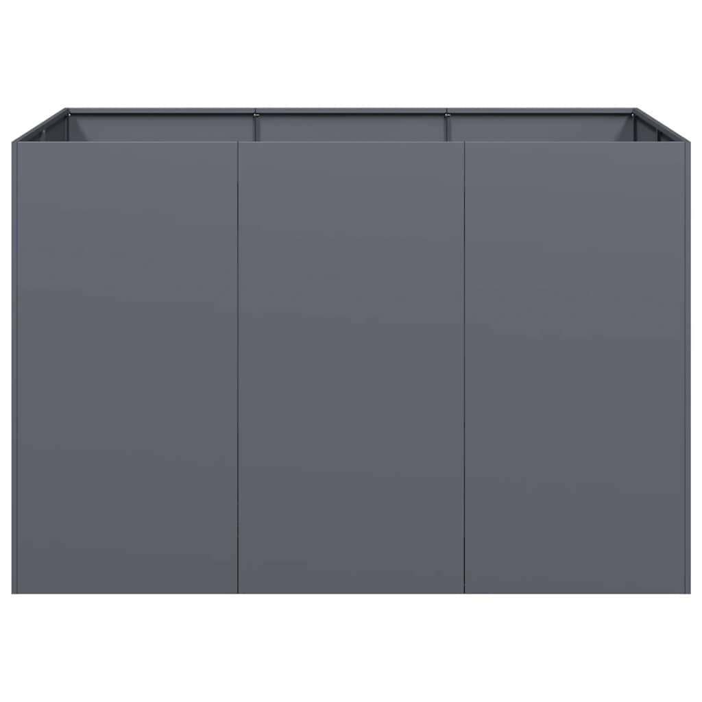 Ζαρντινιέρα Ανθρακί 120x80x80 εκ. από Χάλυβα