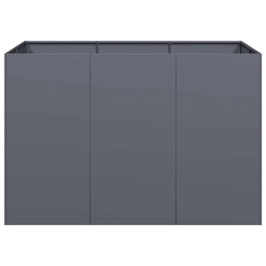 Ζαρντινιέρα Ανθρακί 120x80x80 εκ. από Χάλυβα