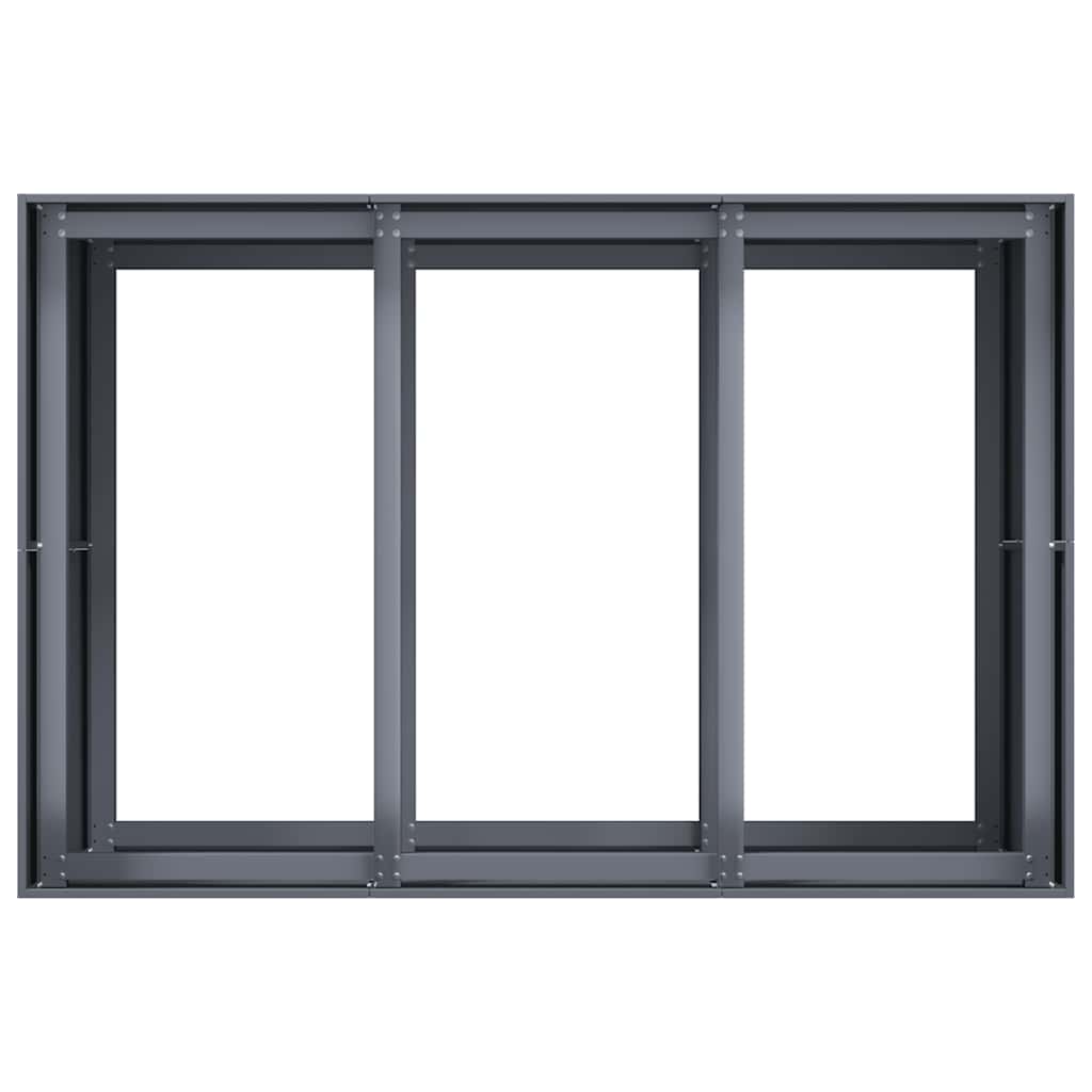 Ζαρντινιέρα Ανθρακί 120x80x80 εκ. από Χάλυβα