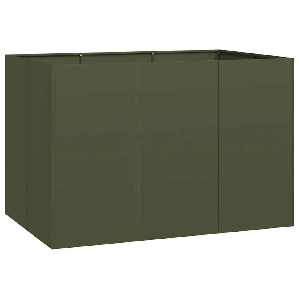 Ζαρντινιέρα Λαδί 120x80x80 εκ. από Χάλυβα