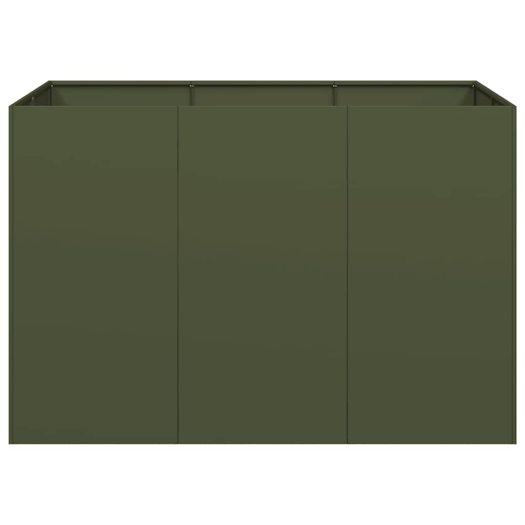 Ζαρντινιέρα Λαδί 120x80x80 εκ. από Χάλυβα