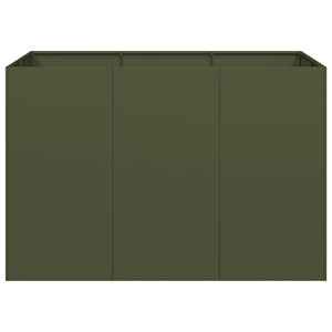 Ζαρντινιέρα Λαδί 120x80x80 εκ. από Χάλυβα