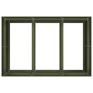 Ζαρντινιέρα Λαδί 120x80x80 εκ. από Χάλυβα