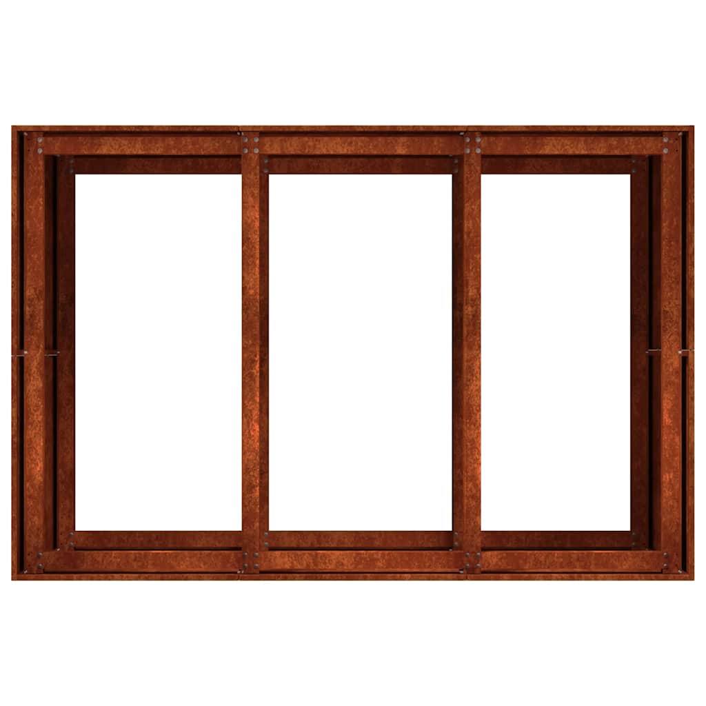 Ζαρντινιέρα 120x80x80 εκ. Ατσάλι Σκληρυθέν στον Αέρα - Pakobazaar