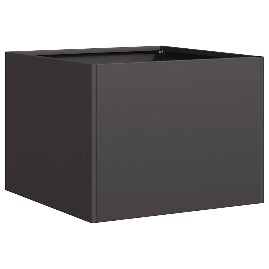 Ζαρντινιέρα Μαύρη 40x40x30 εκ. από Χάλυβα